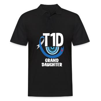 T1D Diabetes Type 1 Diabetic Gift - Men's Polo Shirt - black - Front - Kai (181cm)