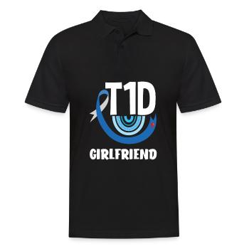 T1D Diabetes Typ 1 Diabetiker Geschenk - Männer Poloshirt - Schwarz - Vorne - Kai (181cm)