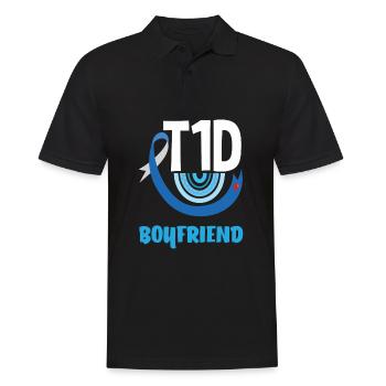T1D Diabetes Typ 1 Diabetiker Geschenk - Männer Poloshirt - Schwarz - Vorne - Kai (181cm)