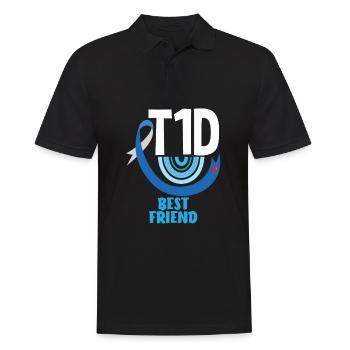 Cadeau pour diabétiques de type 1 pour diabétiques de type 1 - Polo Homme - noir - Devant - Kai (181cm)
