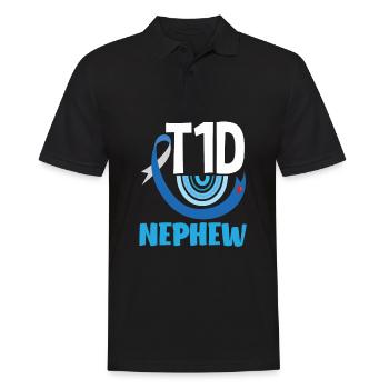 T1D Diabetes Typ 1 Diabetiker Geschenk - Männer Poloshirt - Schwarz - Vorne - Kai (181cm)