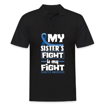 T1D Diabetes Typ 1 Diabetiker Geschenk - Männer Poloshirt - Schwarz - Vorne - Kai (181cm)