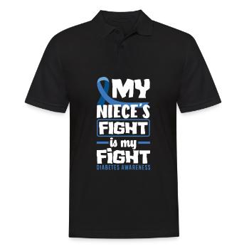 T1D Diabetes Typ 1 Diabetiker Geschenk - Männer Poloshirt - Schwarz - Vorne - Kai (181cm)
