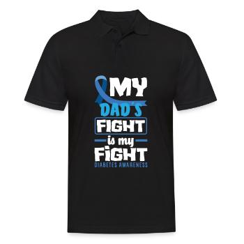 T1D Diabetes Typ 1 Diabetiker Geschenk - Männer Poloshirt - Schwarz - Vorne - Kai (181cm)