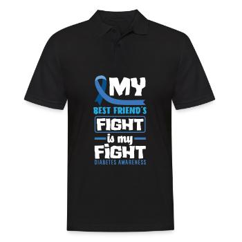 T1D Diabetes Typ 1 Diabetiker Geschenk - Männer Poloshirt - Schwarz - Vorne - Kai (181cm)