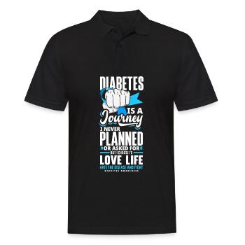 T1D Diabetes Typ 1 Diabetiker Geschenk - Männer Poloshirt - Schwarz - Vorne - Kai (181cm)