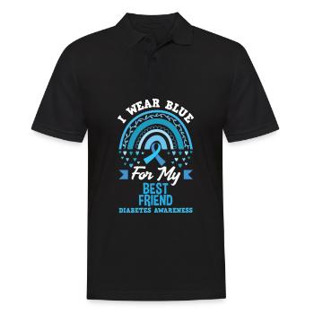 T1D Diabetes Type 1 Diabetic Gift - Men's Polo Shirt - black - Front - Kai (181cm)