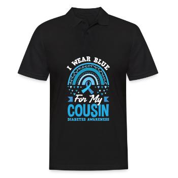 T1D Diabetes Typ 1 Diabetiker Geschenk - Männer Poloshirt - Schwarz - Vorne - Kai (181cm)