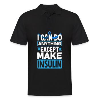 T1D Diabetes Typ 1 Diabetiker Geschenk - Männer Poloshirt - Schwarz - Vorne - Kai (181cm)