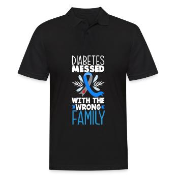 T1D Diabetes Typ 1 Diabetiker Geschenk - Männer Poloshirt - Schwarz - Vorne - Kai (181cm)