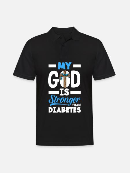 T1D diabetes type 1 diabetisk gave - Herre poloshirt - sort