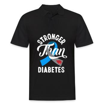 T1D Diabetes Typ 1 Diabetiker Geschenk - Männer Poloshirt - Schwarz - Vorne - Kai (181cm)