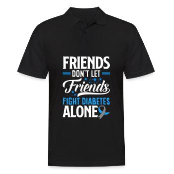 T1D Diabetes Type 1 Diabetic Gift - Men's Polo Shirt - black - Front - Kai (181cm)