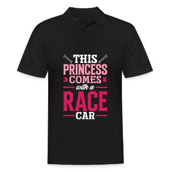 Lustiges Autorennen Auto Rennen Geschenk - Männer Poloshirt - Schwarz - Vorne - Kai (181cm)