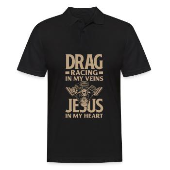 Cadeau de course de voiture drôle de course automobile - Polo Homme - noir - Devant - Kai (181cm)
