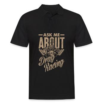 Lustiges Autorennen Auto Rennen Geschenk - Männer Poloshirt - Schwarz - Vorne - Kai (181cm)