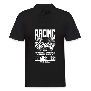 Lustiges Autorennen Auto Rennen Geschenk - Männer Poloshirt - Schwarz - Vorne - Kai (181cm)