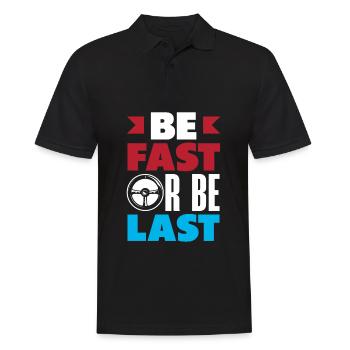 Lustiges Autorennen Auto Rennen Geschenk - Männer Poloshirt - Schwarz - Vorne - Kai (181cm)