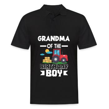 Mamie de Birthday Girl Tractor - Polo Homme - noir - Devant - Kai (181cm)