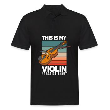 Geige Violine Geigenspieler Violinenspieler - Männer Poloshirt - Schwarz - Vorne - Kai (181cm)