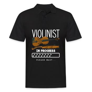 Geige Violine Geigenspieler Violinenspieler - Männer Poloshirt - Schwarz - Vorne - Kai (181cm)