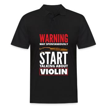 Violon Violon Violoniste Joueur de violon - Polo Homme - noir - Devant - Kai (181cm)