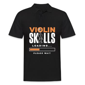 Geige Violine Geigenspieler Violinenspieler - Männer Poloshirt - Schwarz - Vorne - Kai (181cm)
