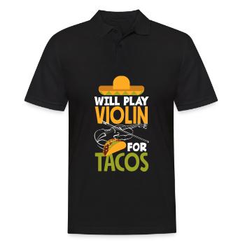 Violin Violin Violinist Violin Player - Men's Polo Shirt - black - Front - Kai (181cm)
