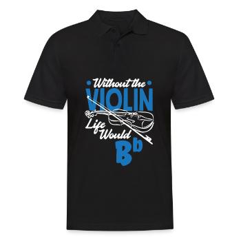 Geige Violine Geigenspieler Violinenspieler - Männer Poloshirt - Schwarz - Vorne - Kai (181cm)