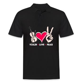 Violin Violin Violinist Violin Player - Men's Polo Shirt - black - Front - Kai (181cm)