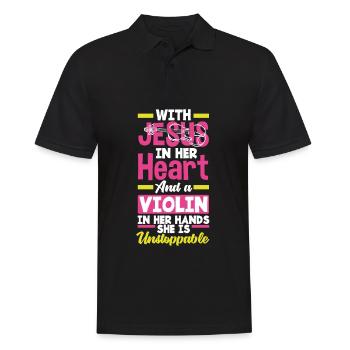 Violin Violin Violinist Violin Player - Men's Polo Shirt - black - Front - Kai (181cm)