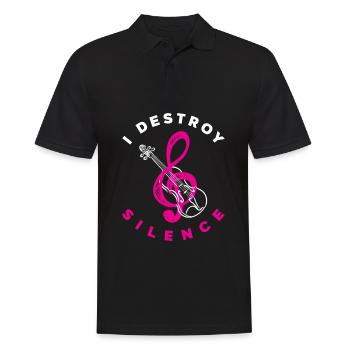 Violin Violin Violinist Violin Player - Men's Polo Shirt - black - Front - Kai (181cm)