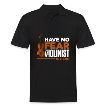 Geige Violine Geigenspieler Violinenspieler - Männer Poloshirt - Schwarz - Vorne - Kai (181cm)