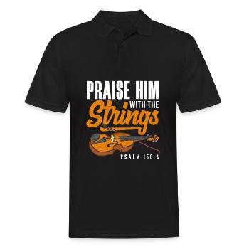 Violin Violin Violinist Violin Player - Men's Polo Shirt - black - Front - Kai (181cm)