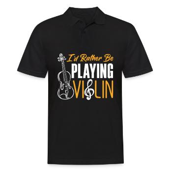 Violin Violin Violinist Violin Player - Men's Polo Shirt - black - Front - Kai (181cm)