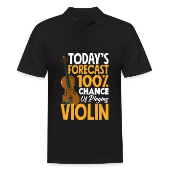 Geige Violine Geigenspieler Violinenspieler - Männer Poloshirt - Schwarz - Vorne - Kai (181cm)