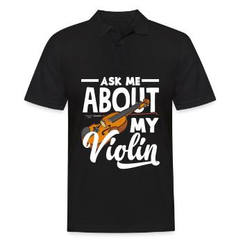Violin Violin Violinist Violin Player - Men's Polo Shirt - black - Front - Kai (181cm)