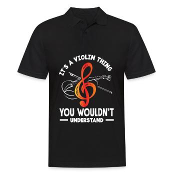 Violin Violin Violinist Violin Player - Men's Polo Shirt - black - Front - Kai (181cm)