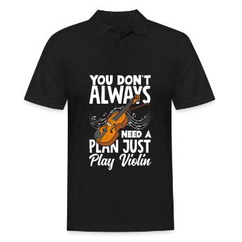 Violin Violin Violinist Violin Player - Men's Polo Shirt - black - Front - Kai (181cm)