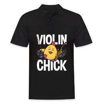 Geige Violine Geigenspieler Violinenspieler - Männer Poloshirt - Schwarz - Vorne - Kai (181cm)