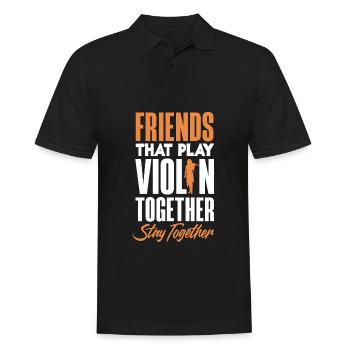 Violin Violin Violinist Violin Player - Men's Polo Shirt - black - Front - Kai (181cm)