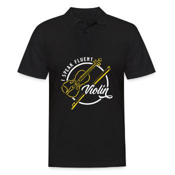 Geige Violine Geigenspieler Violinenspieler - Männer Poloshirt - Schwarz - Vorne - Kai (181cm)