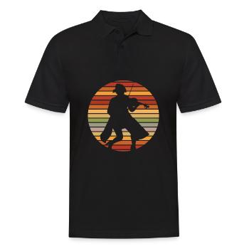 Geige Violine Geigenspieler Violinenspieler - Männer Poloshirt - Schwarz - Vorne - Kai (181cm)