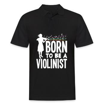 Geige Violine Geigenspieler Violinenspieler - Männer Poloshirt - Schwarz - Vorne - Kai (181cm)