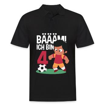 4e anniversaire 4 ans de football joueur de football - Polo Homme - noir - Devant - Kai (181cm)