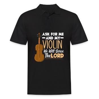Violin Violin Violinist Violin Player - Men's Polo Shirt - black - Front - Kai (181cm)