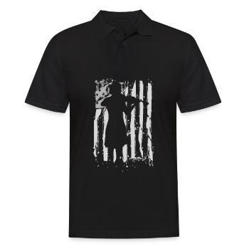 Geige Violine Geigenspieler Violinenspieler - Männer Poloshirt - Schwarz - Vorne - Kai (181cm)
