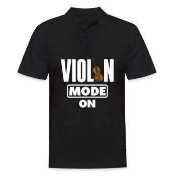 Geige Violine Geigenspieler Violinenspieler - Männer Poloshirt - Schwarz - Vorne - Kai (181cm)