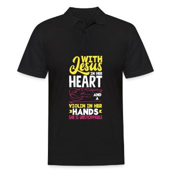 Violin Violin Violinist Violin Player - Men's Polo Shirt - black - Front - Kai (181cm)