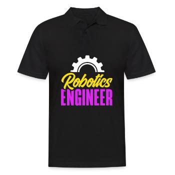 Programmeur de robots robotiques - Polo Homme - noir - Devant - Kai (181cm)